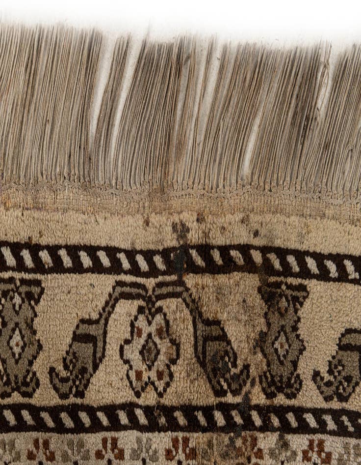 Detail image of 6' 6 x 9' 6  Hand Knotted Moroccan Wool Rug