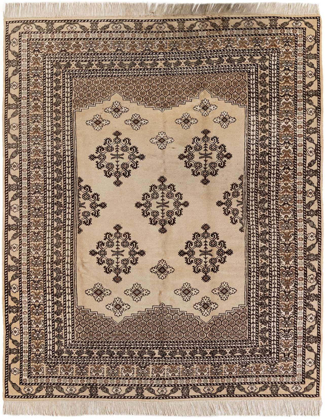 6' 6 x 9' 6 Hand Knotted Moroccan Wool Rug