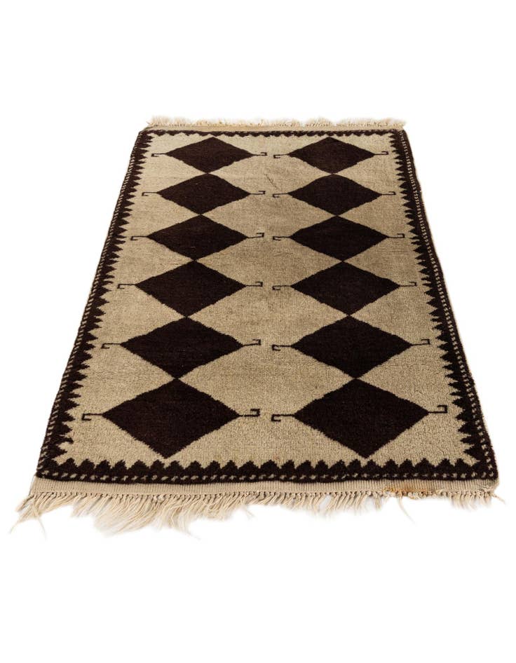 Detail image of 2' 6 x 4' 2  Hand Knotted Moroccan Wool Rug