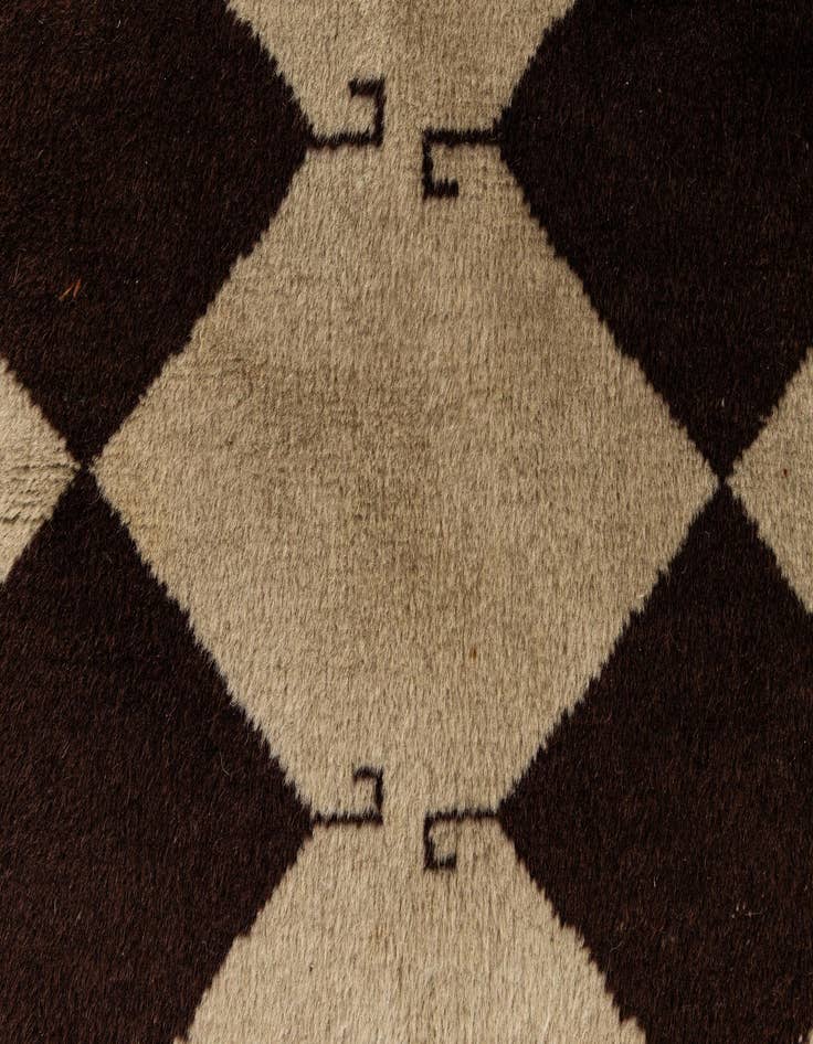 Detail image of 2' 6 x 4' 2  Hand Knotted Moroccan Wool Rug