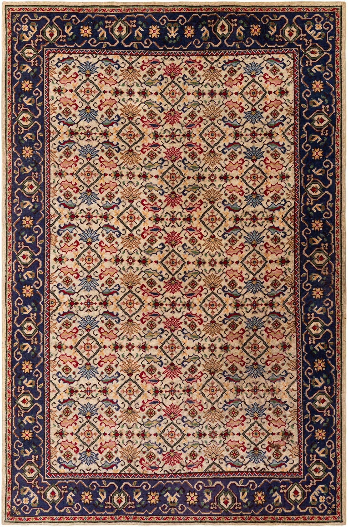 6' 5 x 9' 9 Hand Knotted Moroccan Wool Rug