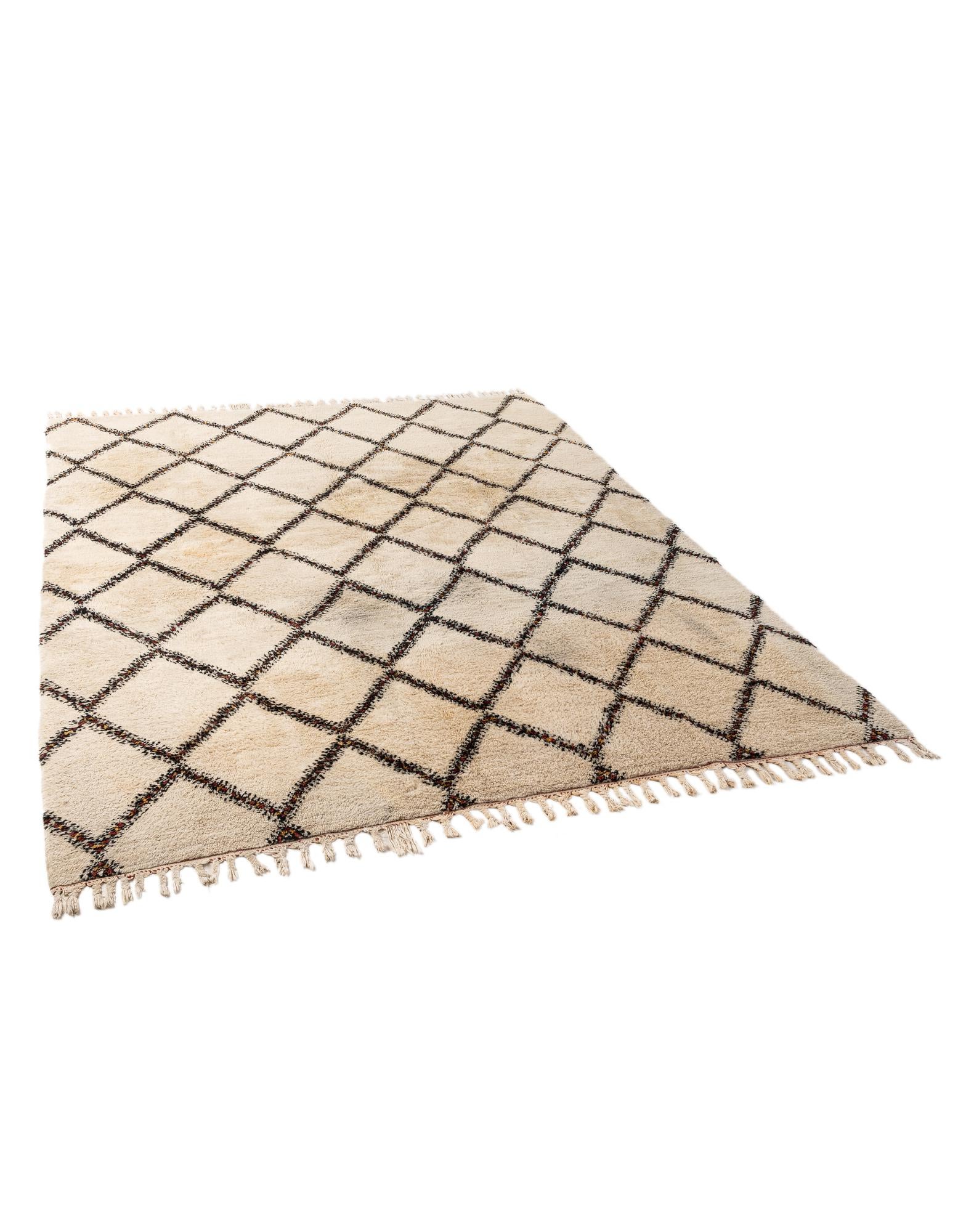8' 9 x 11' 3 Hand Knotted Moroccan Wool Rug
