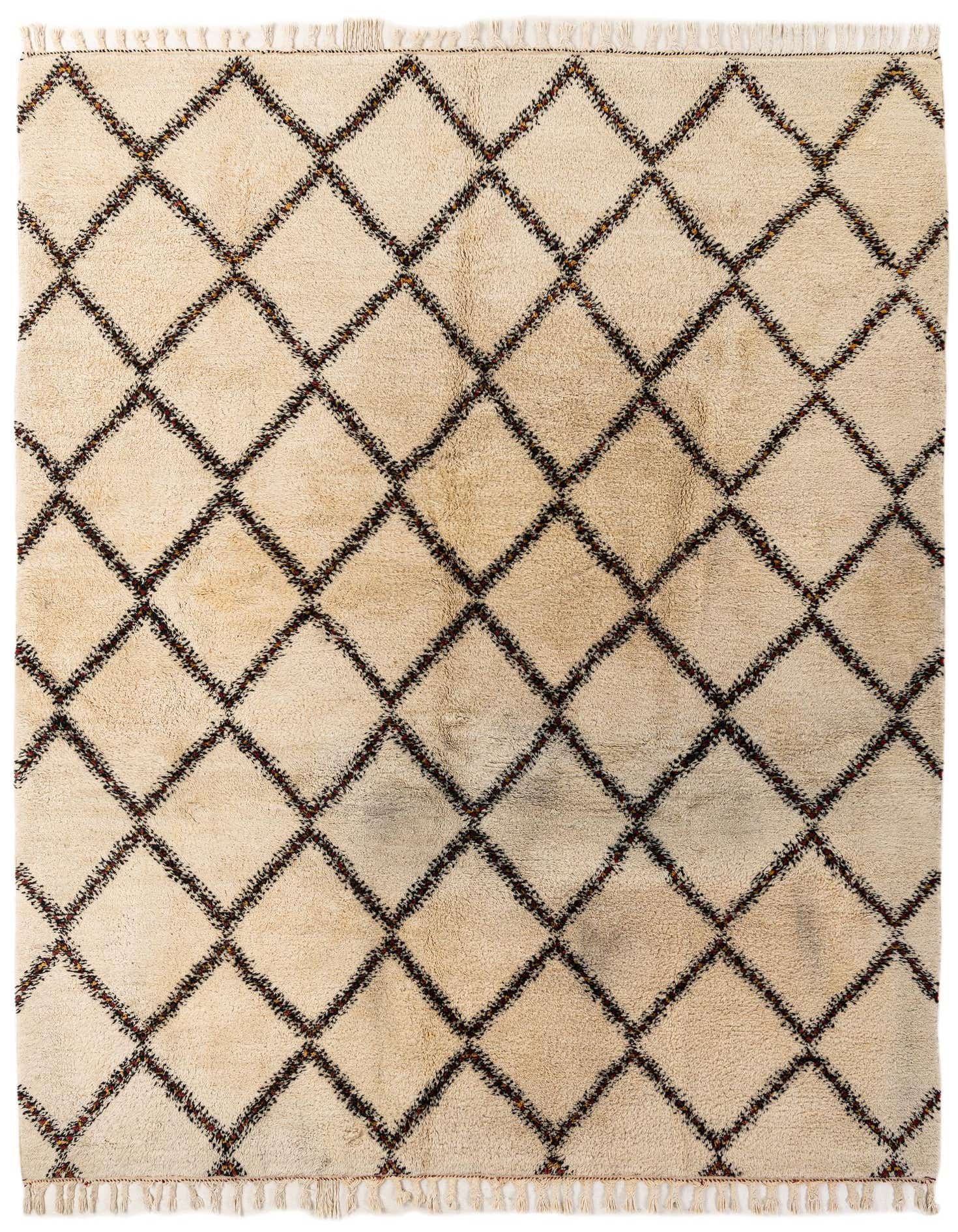 8' 9 x 11' 3 Hand Knotted Moroccan Wool Rug