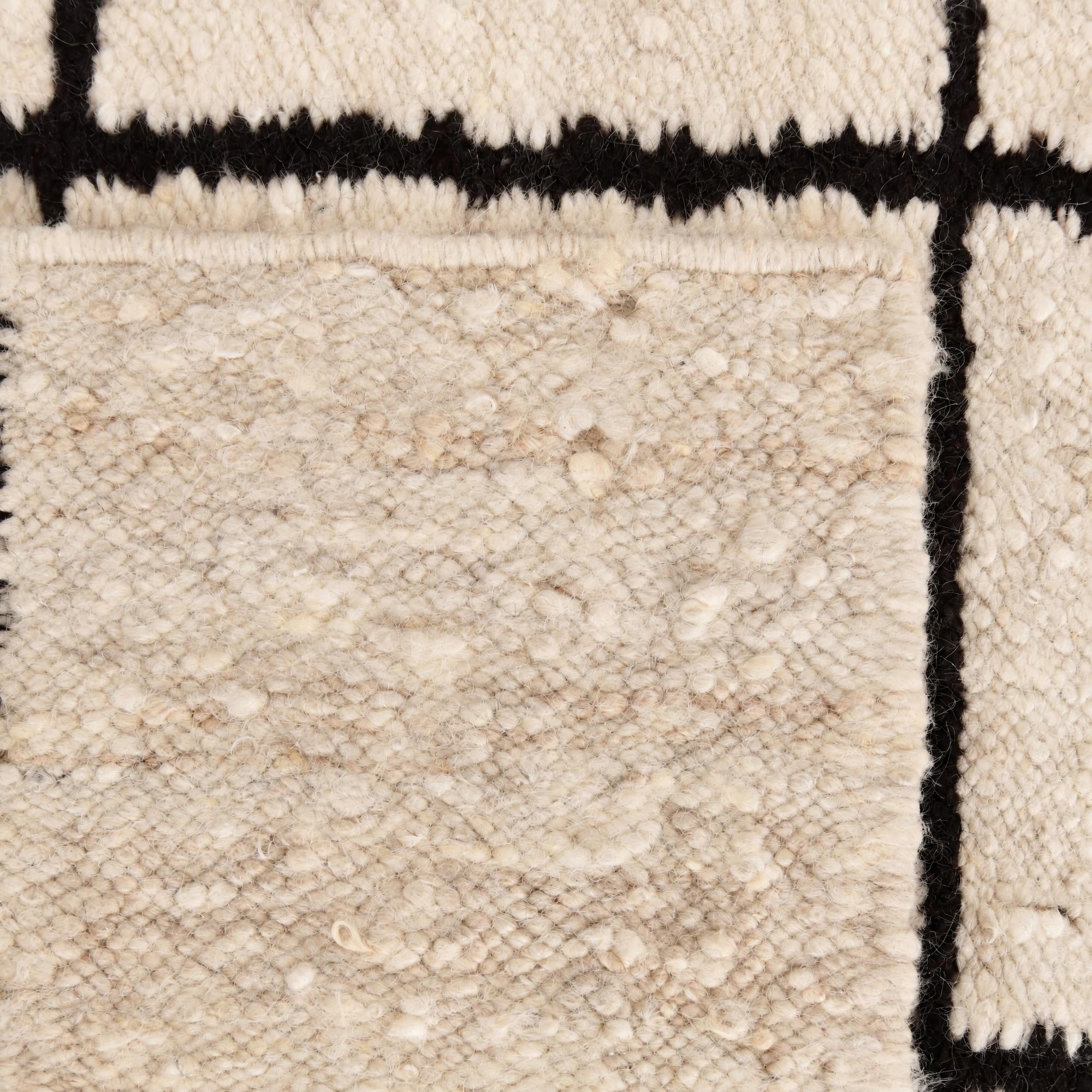Detail image 12 of 12: 4' 1 x 5' 11 Hand Knotted Moroccan Wool Rug