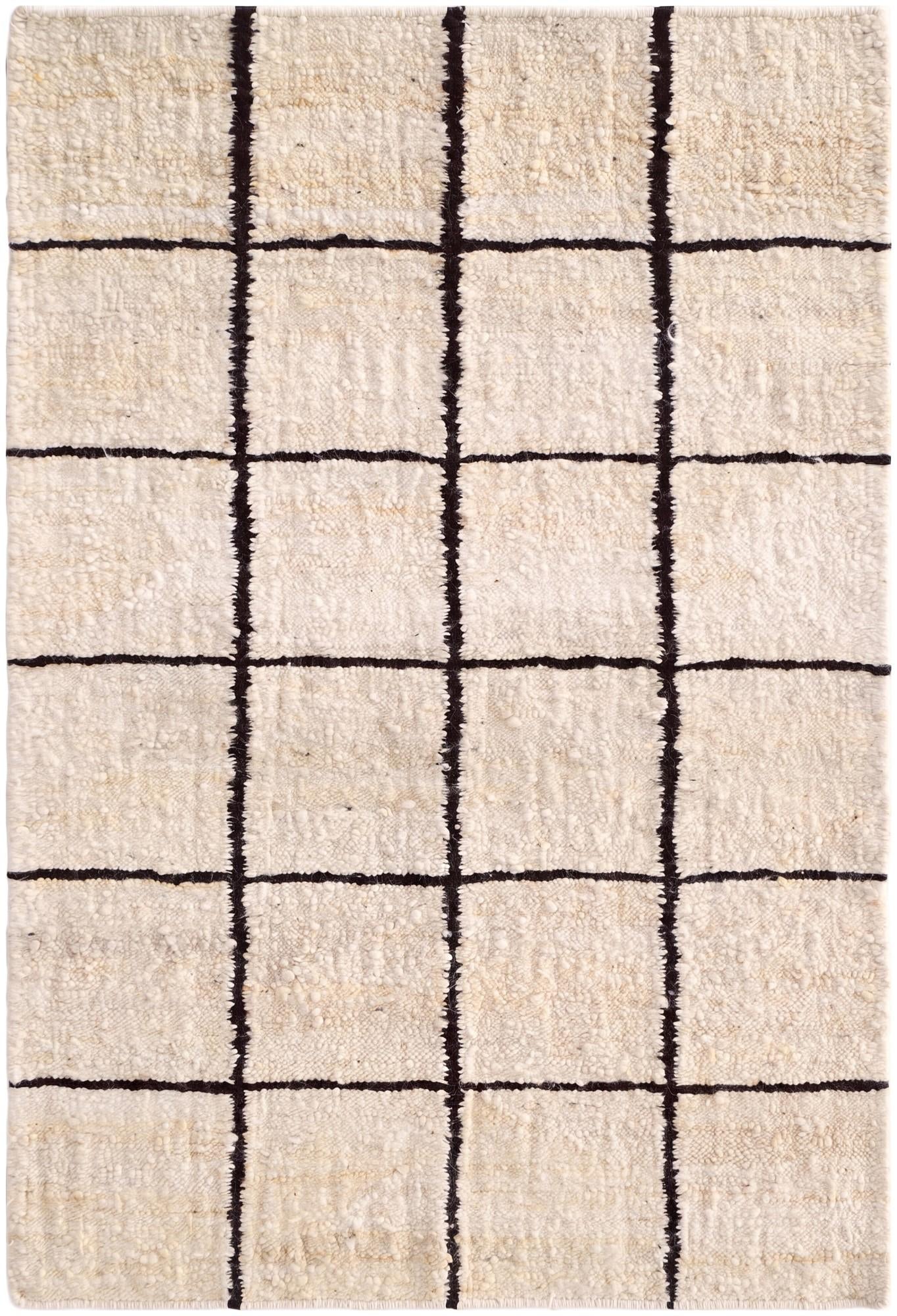 4' 1 x 5' 11 Hand Knotted Moroccan Wool Rug