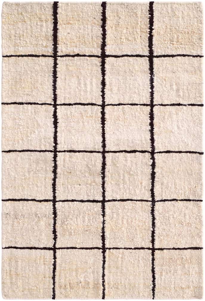 4' 1 x 5' 11 Hand Knotted Moroccan Wool Rug