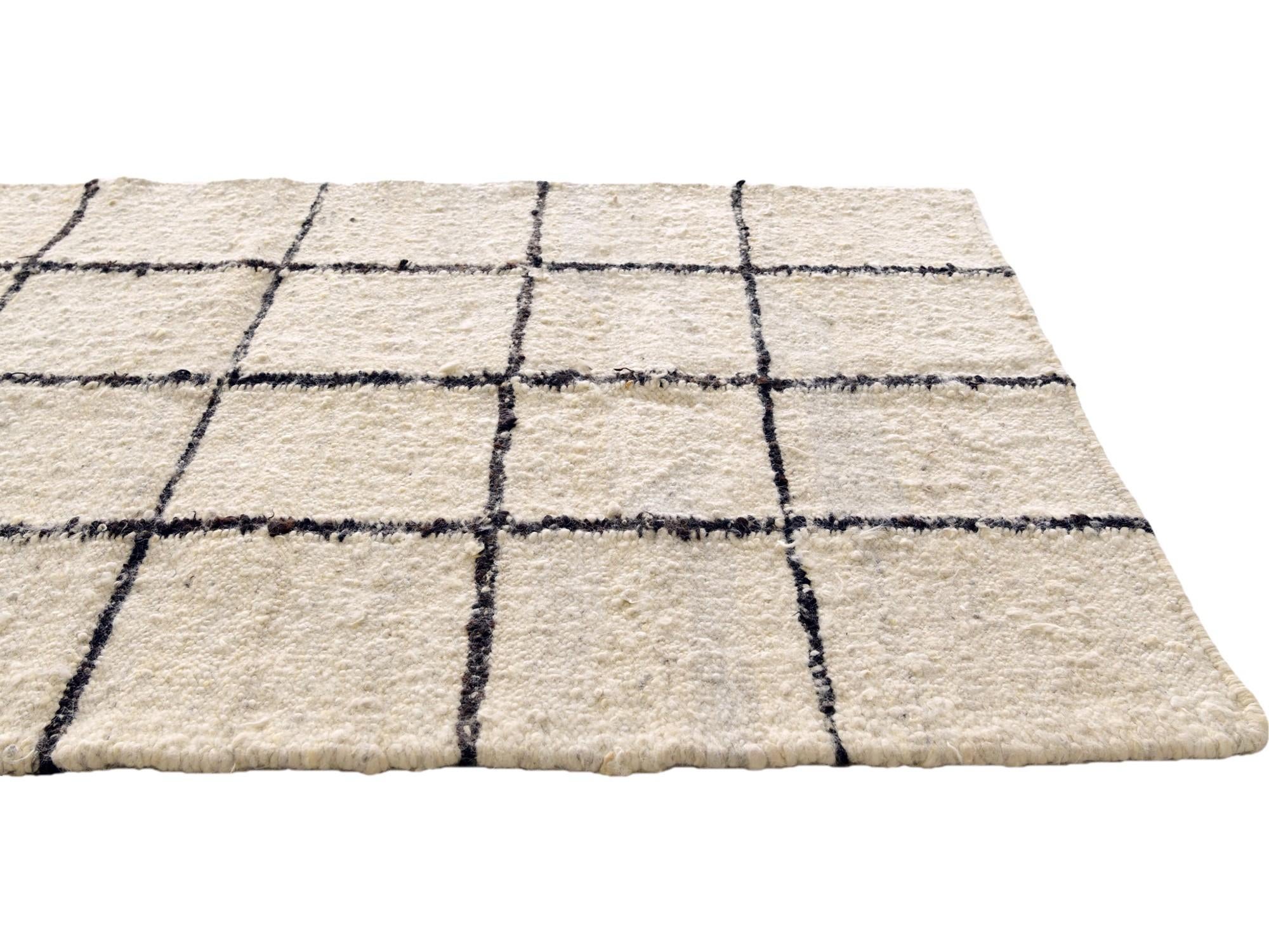 4' x 5' 11 Hand Knotted Moroccan Wool Rug