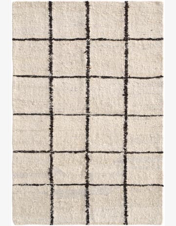 4' x 5' 11 Hand Knotted Moroccan Wool Rug