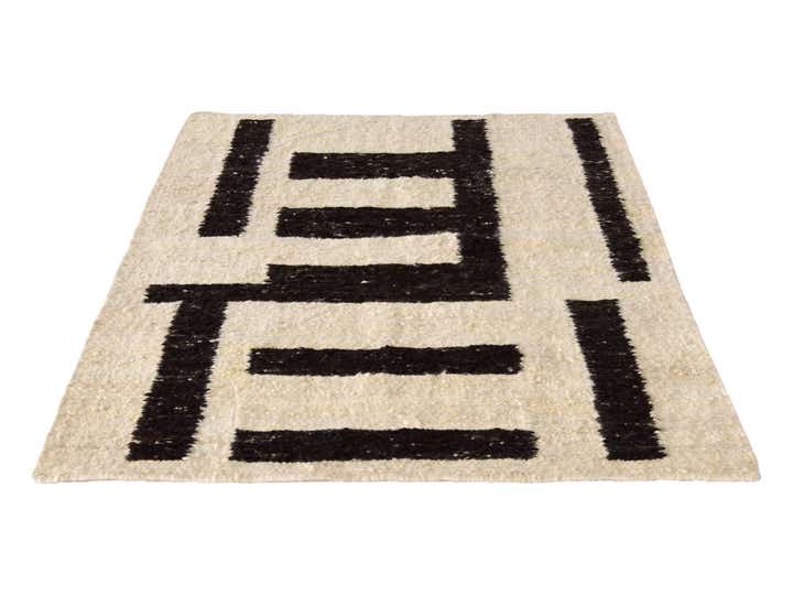 4' 2 x 5' 11 Hand Knotted Moroccan Wool Rug