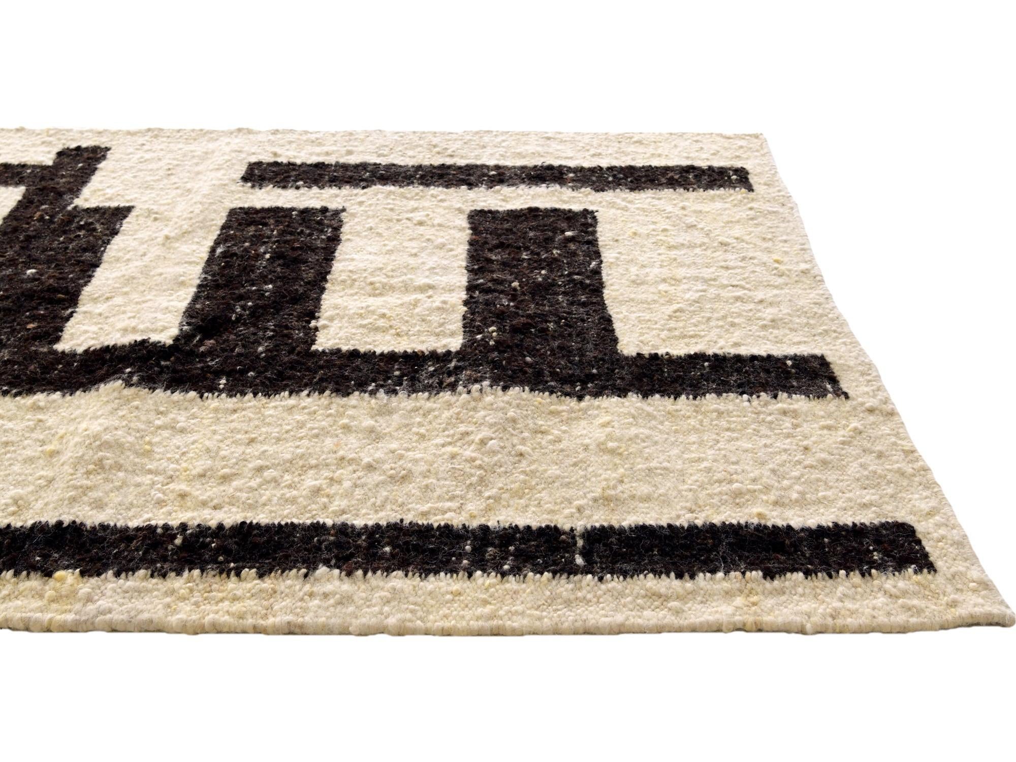 4' 2 x 5' 11 Hand Knotted Moroccan Wool Rug