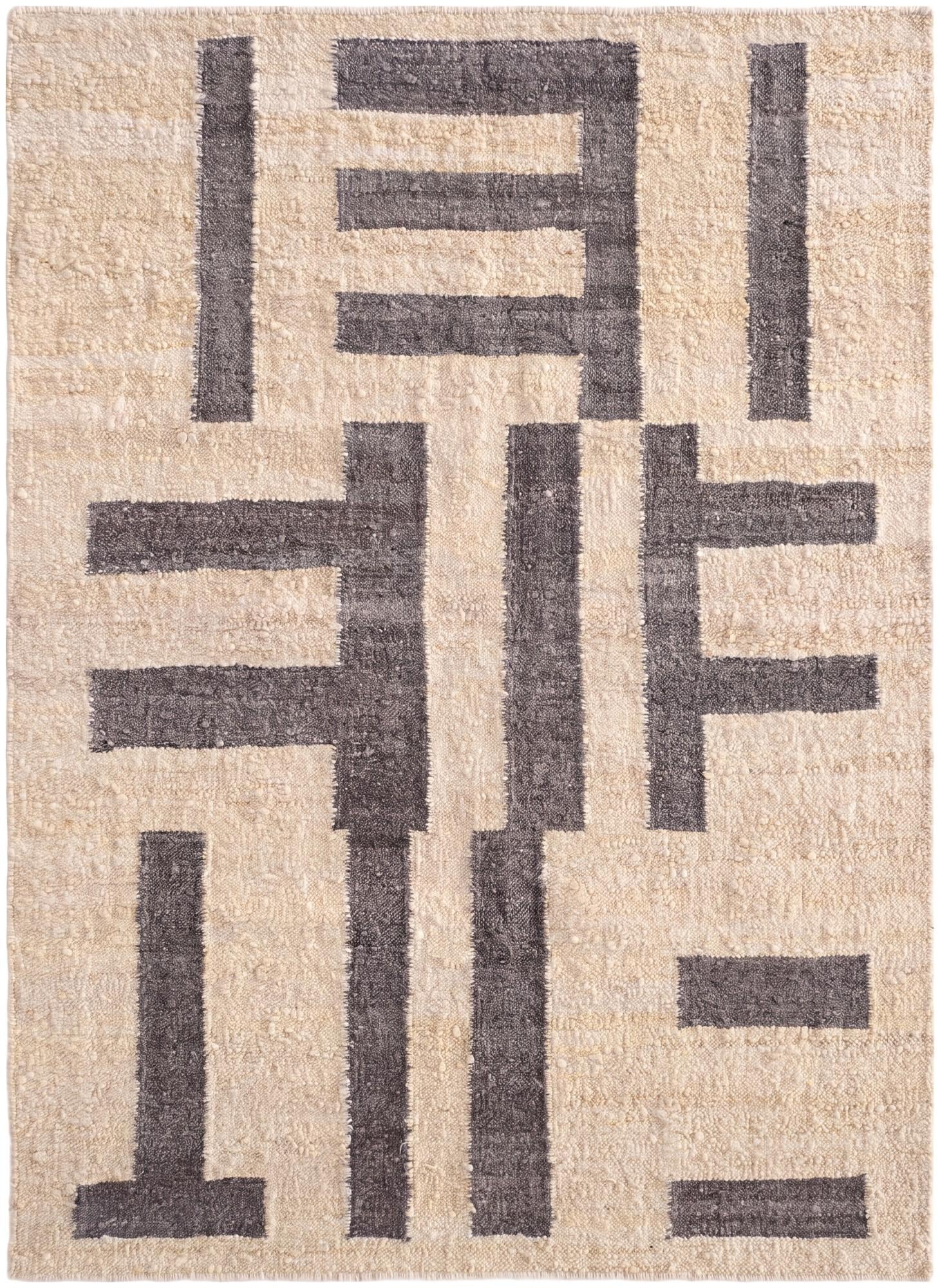 5' 1 x 6' 11 Hand Knotted Moroccan Wool Rug