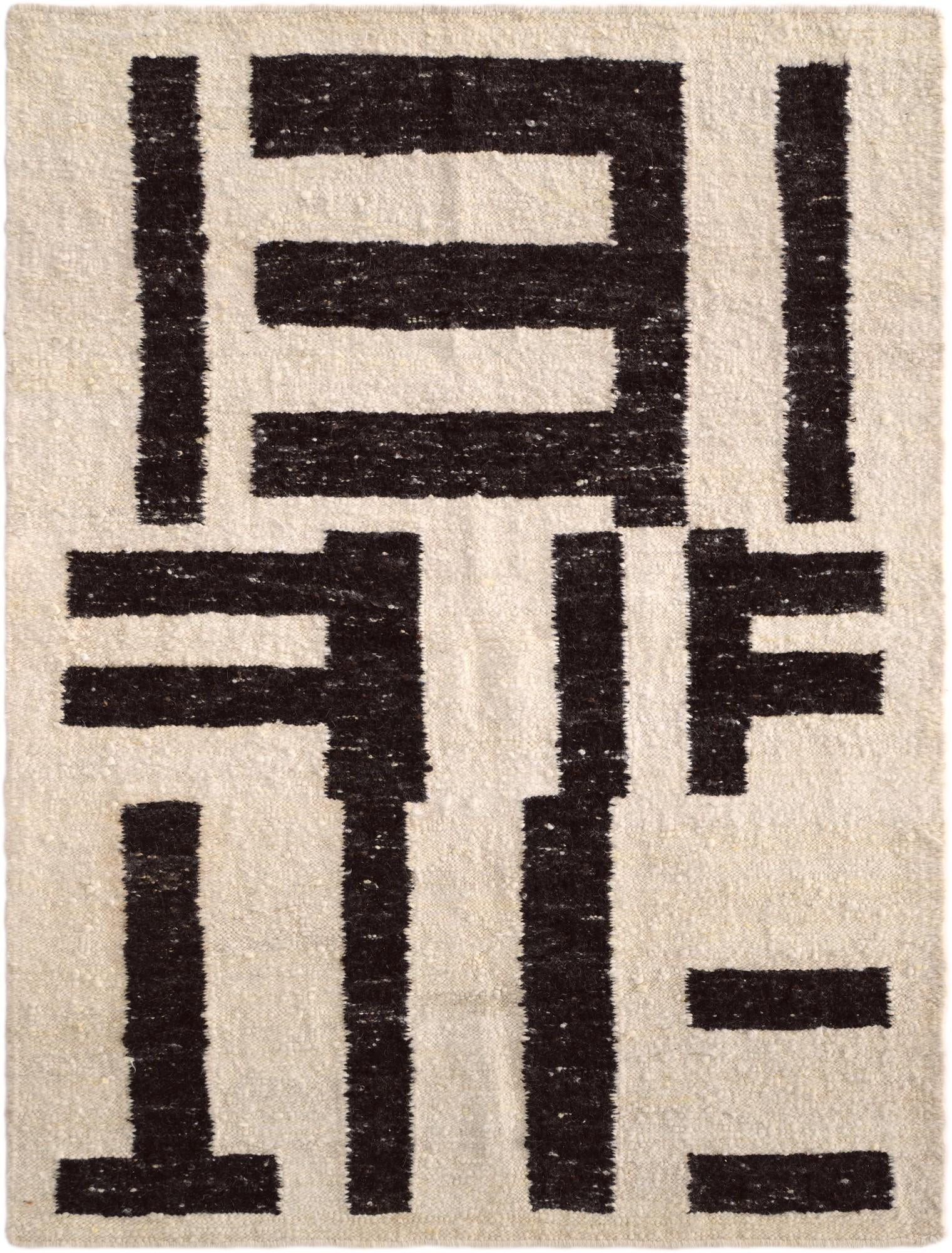 5' 3 x 6' 10 Hand Knotted Moroccan Wool Rug