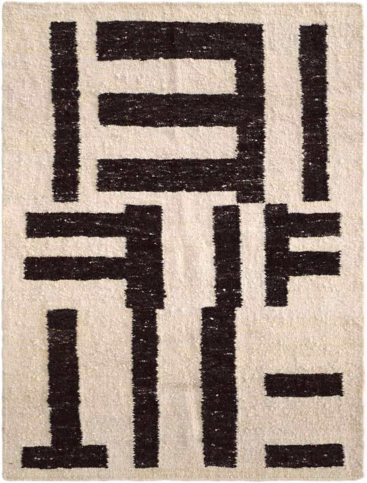 5' 3 x 6' 10 Hand Knotted Moroccan Wool Rug