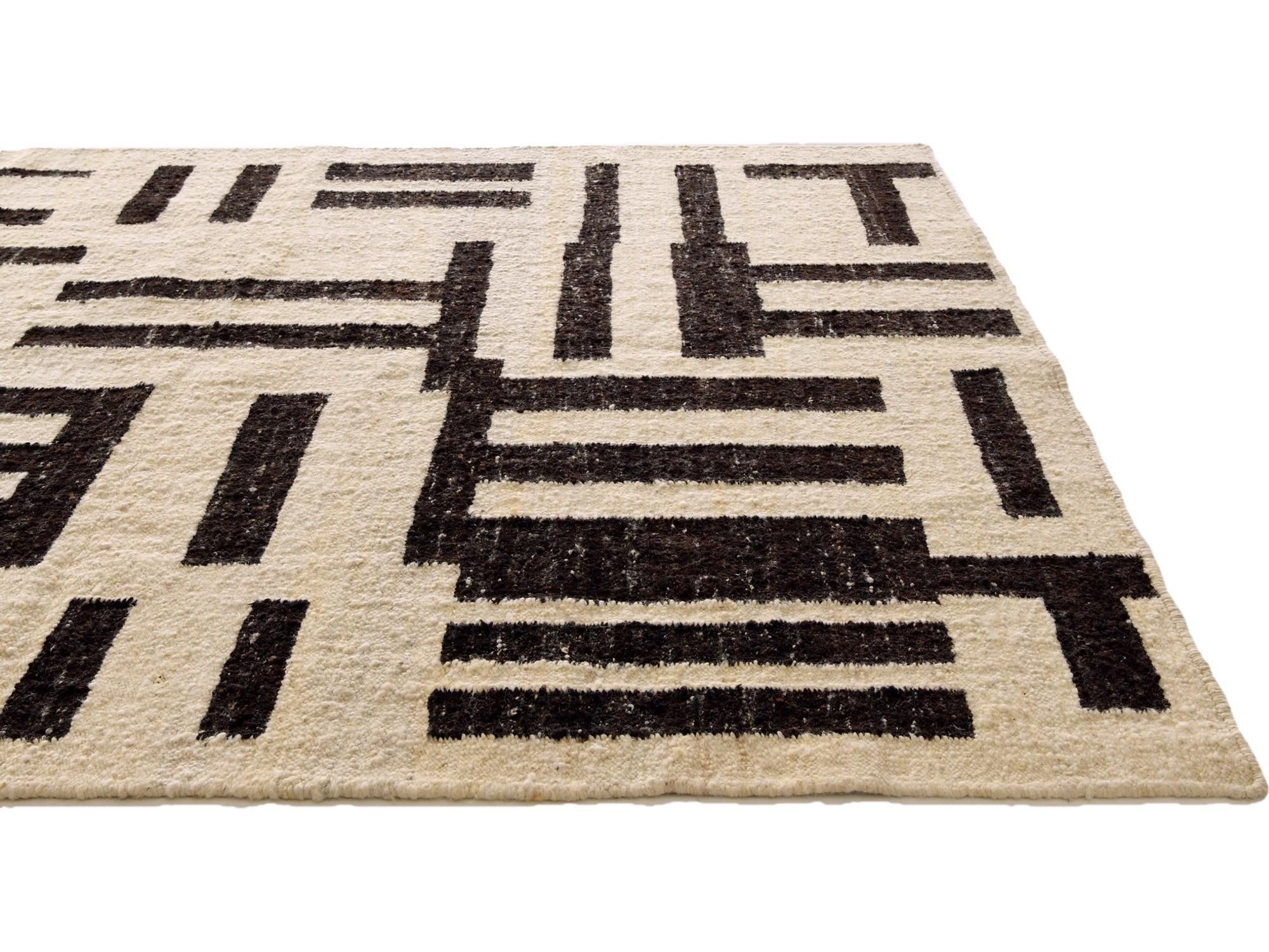 8' 2 x 9' 11 Hand Knotted Moroccan Wool Rug