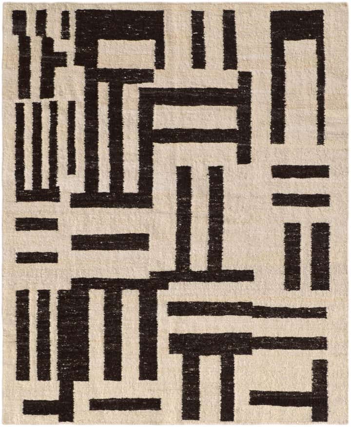 8' 2 x 9' 11 Hand Knotted Moroccan Wool Rug