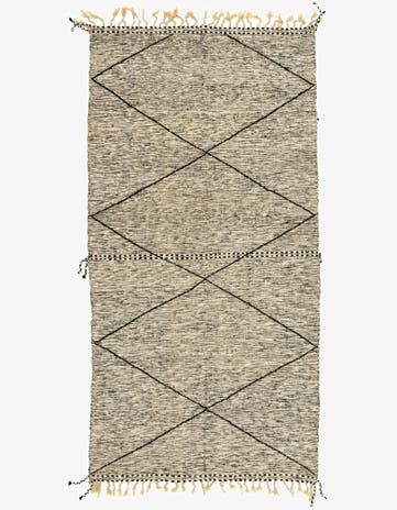 6' 7 x 12' 10 Hand Knotted Moroccan Wool Rug
