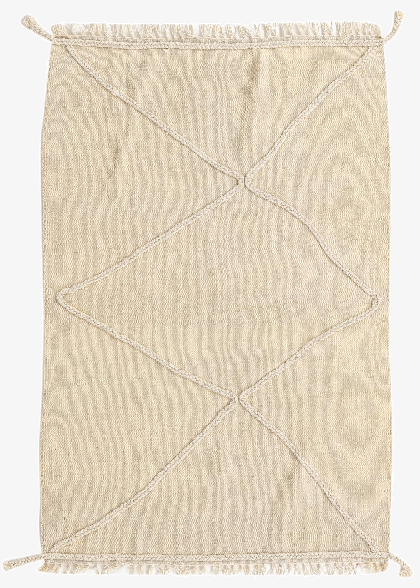 3' 4 x 5'  Hand Knotted Moroccan Wool Rug