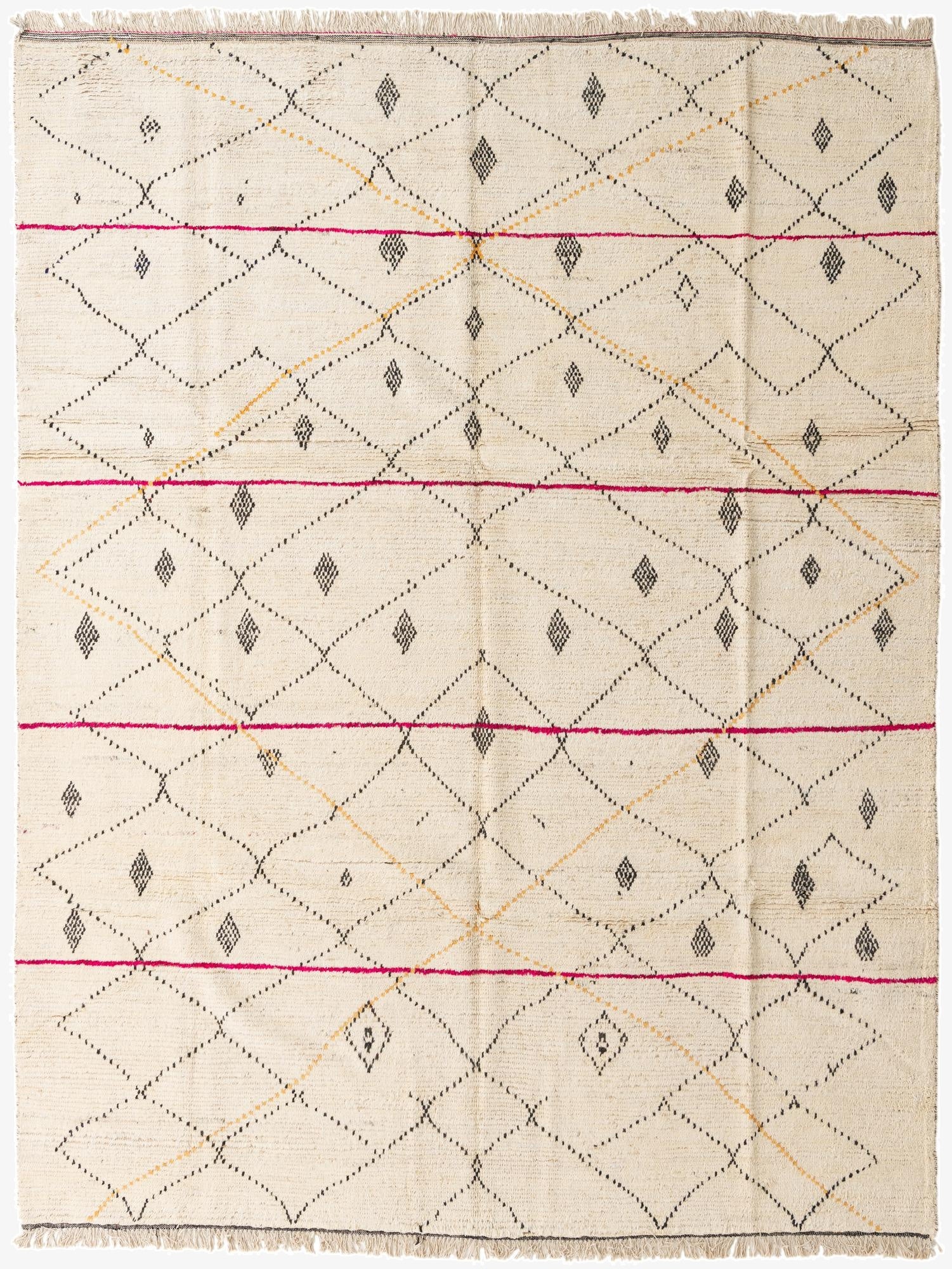 9' 2 x 12' 2  Hand Knotted Moroccan Wool Rug