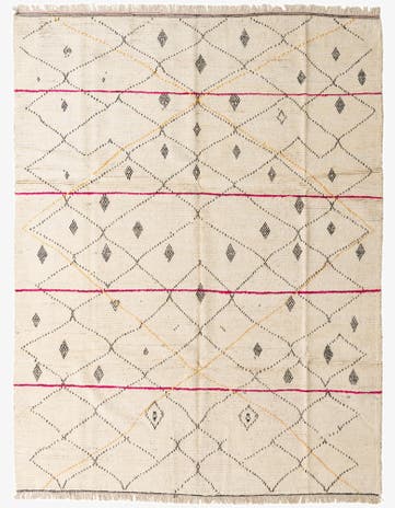 9' 2 x 12' 2 Hand Knotted Moroccan Wool Rug