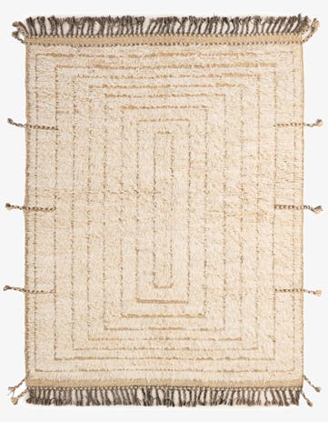 5' 4 x 6' 8 Hand Knotted Moroccan Wool Rug