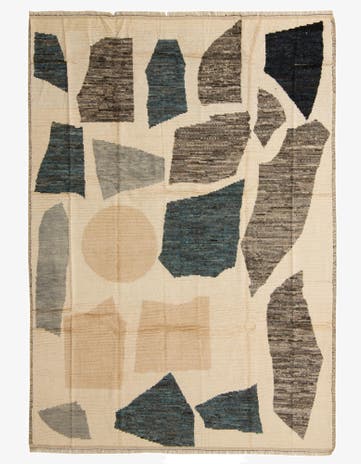 9' x 12' 8 Hand Knotted Moroccan Wool Rug