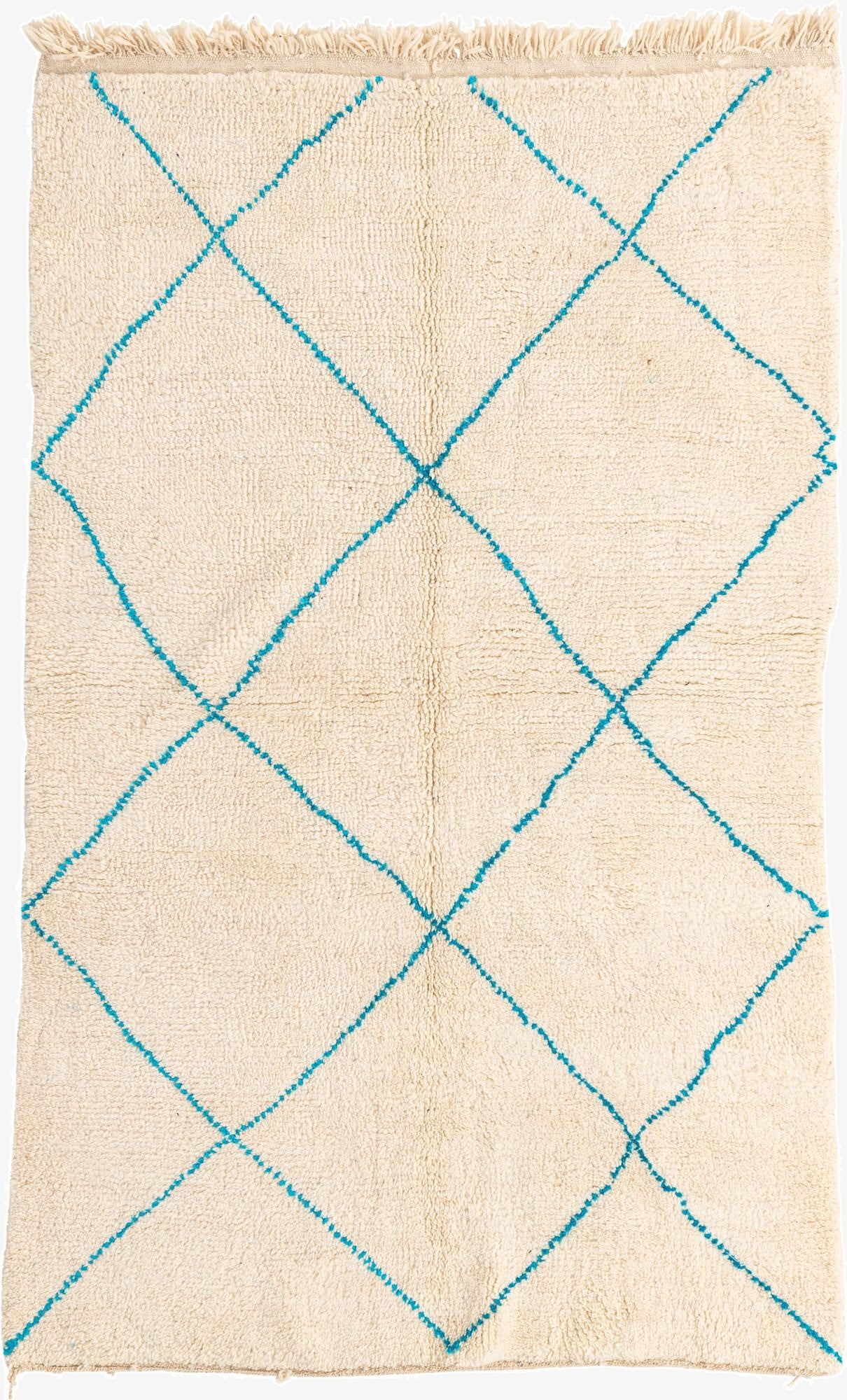 5' x 8' 2  Hand Knotted Moroccan Wool Rug