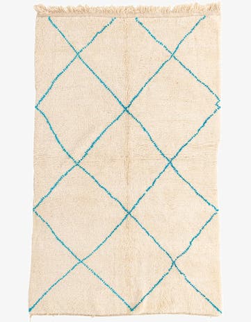 5' x 8' 2 Hand Knotted Moroccan Wool Rug