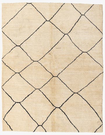 5' 9 x 7' 4 Hand Knotted Moroccan Wool Rug