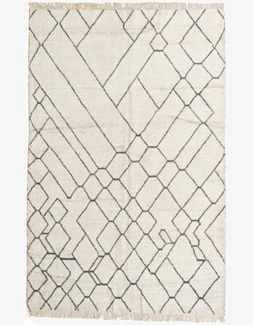 5' 10 x 9' Hand Knotted Moroccan Wool Rug