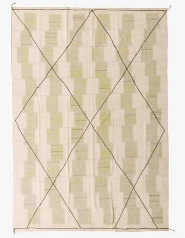 9' 1 x 13' Hand Knotted Moroccan Wool Rug