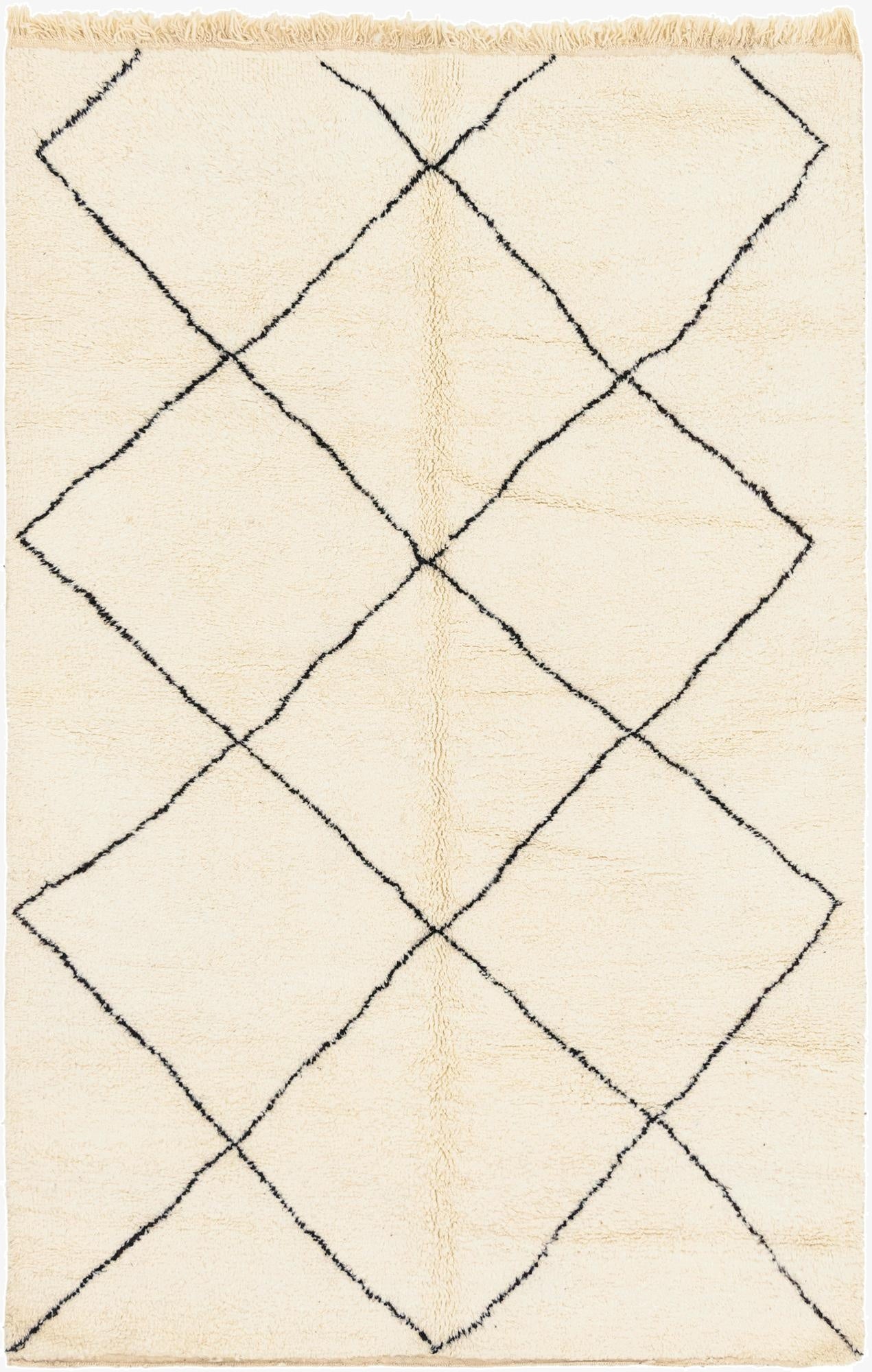 6' 3 x 10'  Hand Knotted Moroccan Wool Rug