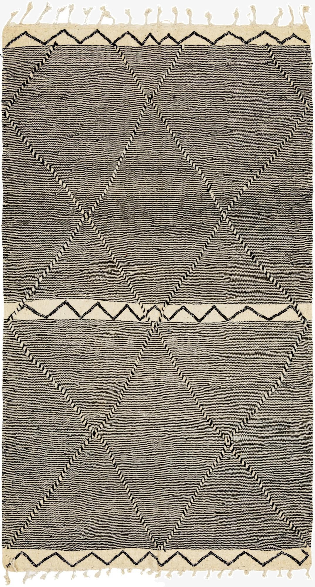 6' x 11'  Hand Knotted Moroccan Wool Rug