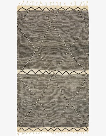 6' x 11' Hand Knotted Moroccan Wool Rug