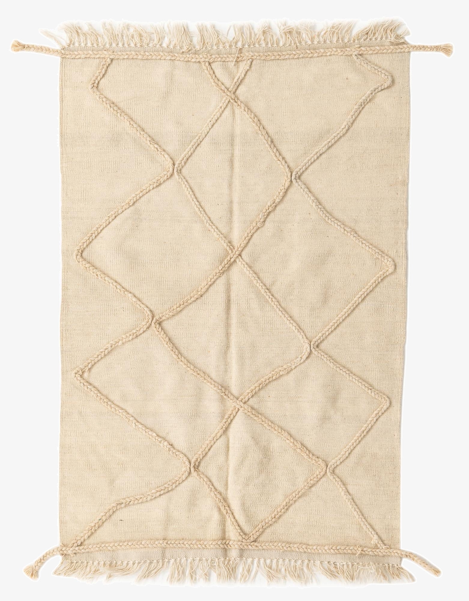 107cm x 157cm  Hand Woven Moroccan Wool Rug