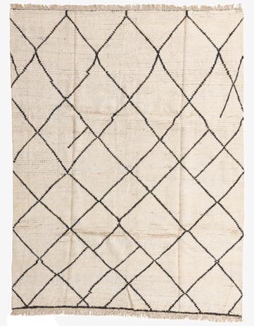 7' 11 x 10' 4 Hand Knotted Moroccan Wool Rug