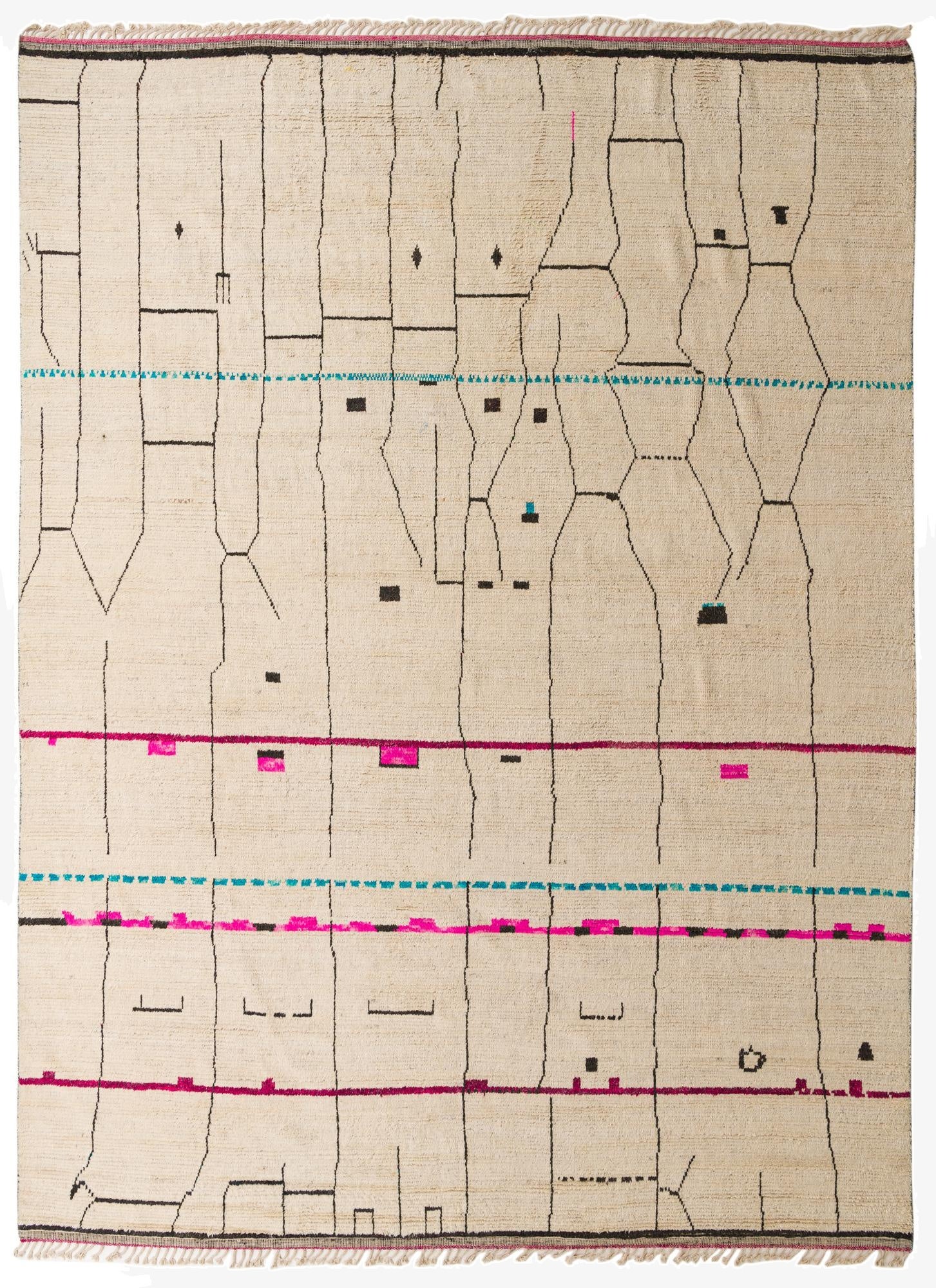 12' x 16' 4  Hand Knotted Moroccan Wool Rug