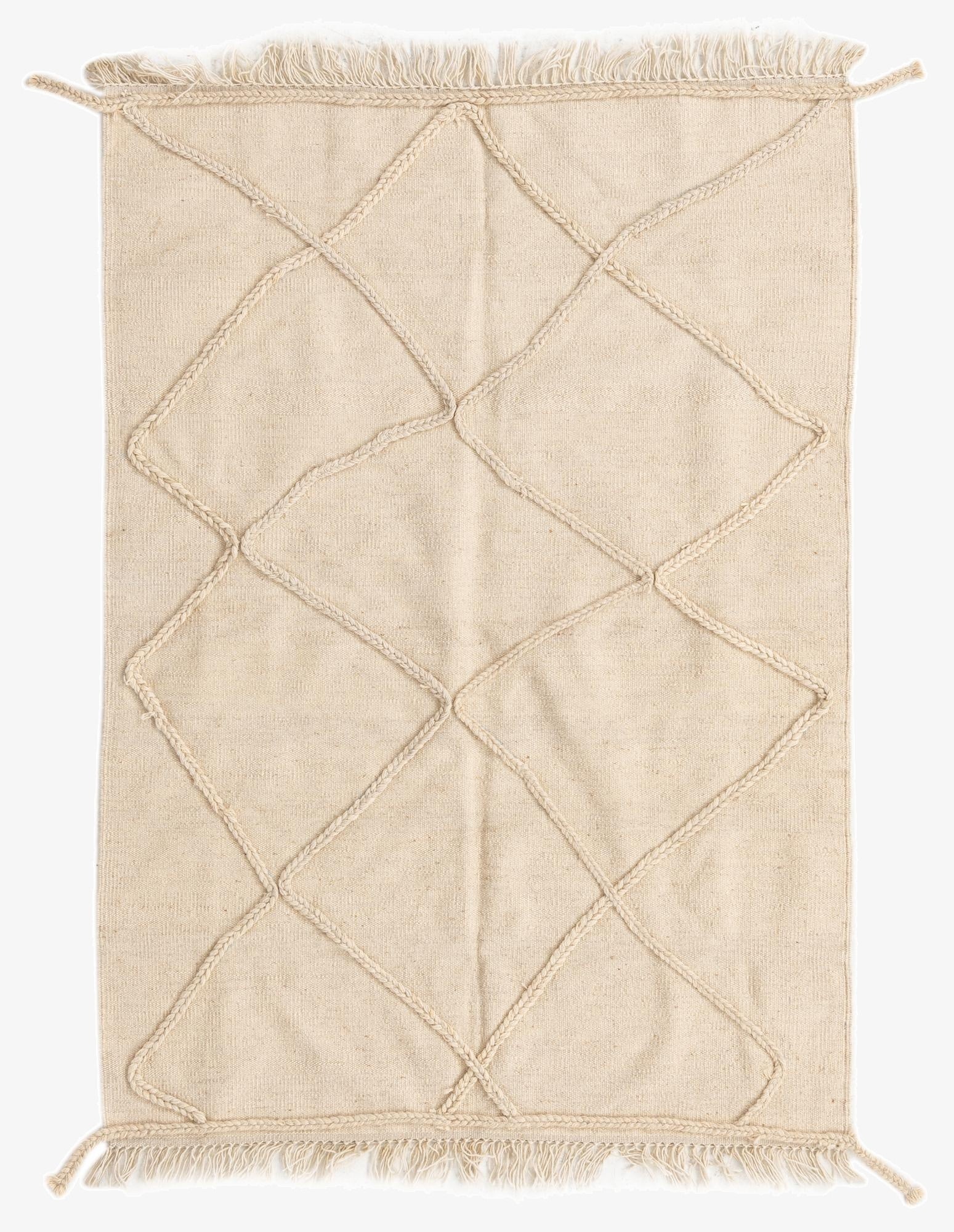 3' 6 x 4' 10  Hand Knotted Moroccan Wool Rug