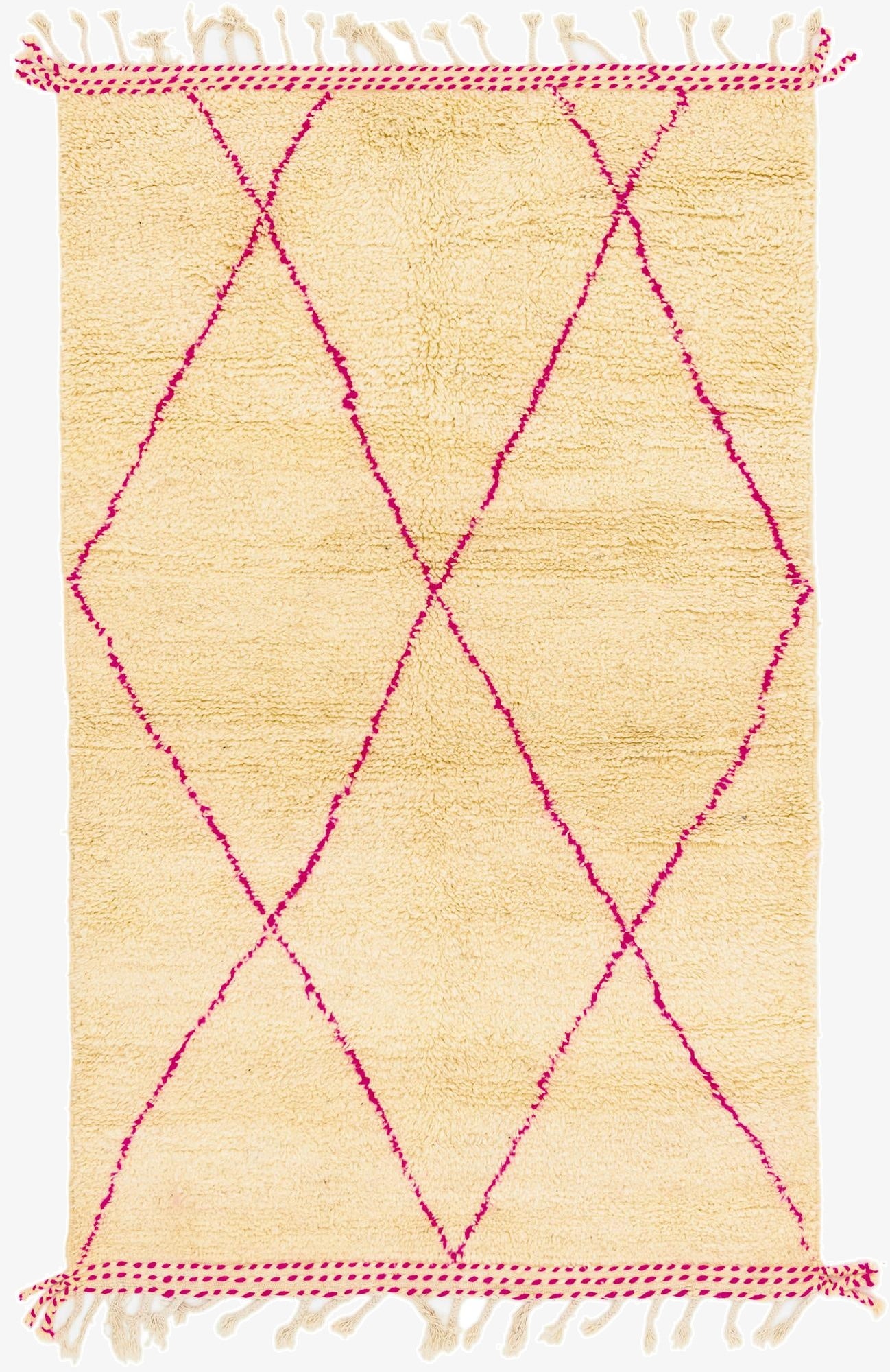 4' 10 x 8'  Hand Knotted Moroccan Wool Rug