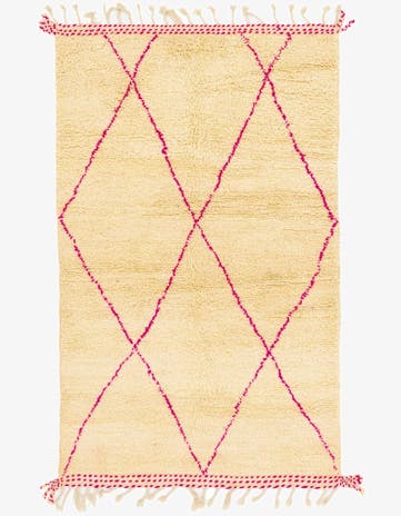 4' 10 x 8' Hand Knotted Moroccan Wool Rug