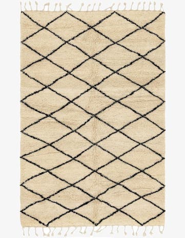 5' x 8' 2 Hand Knotted Moroccan Wool Rug