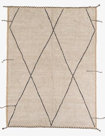 6' 9 x 9' Hand Knotted Moroccan Wool Rug