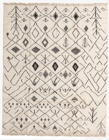 8' 1 x 9' 11 Hand Knotted Moroccan Wool Rug