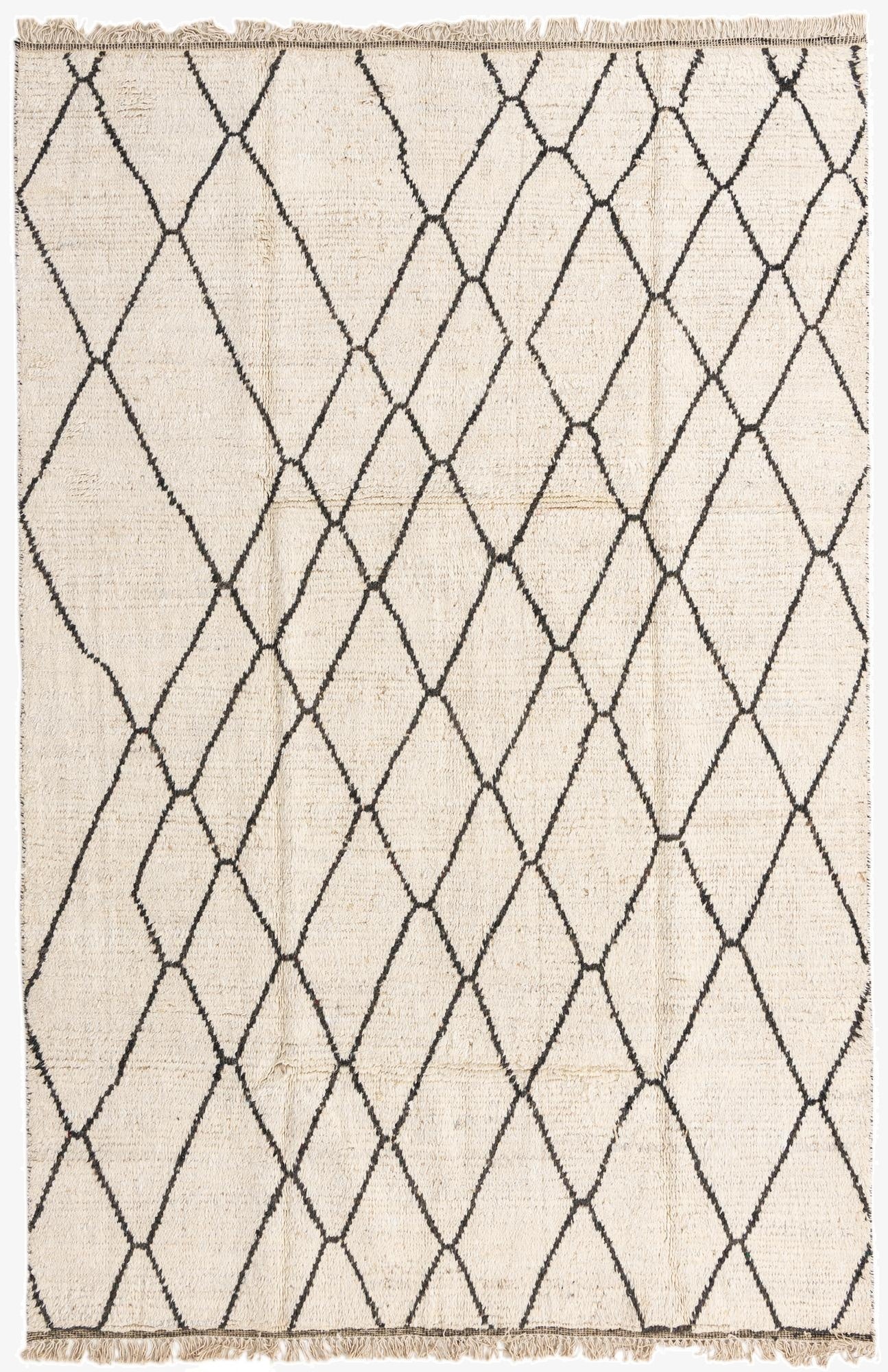 6' 3 x 9' 4  Hand Knotted Moroccan Wool Rug