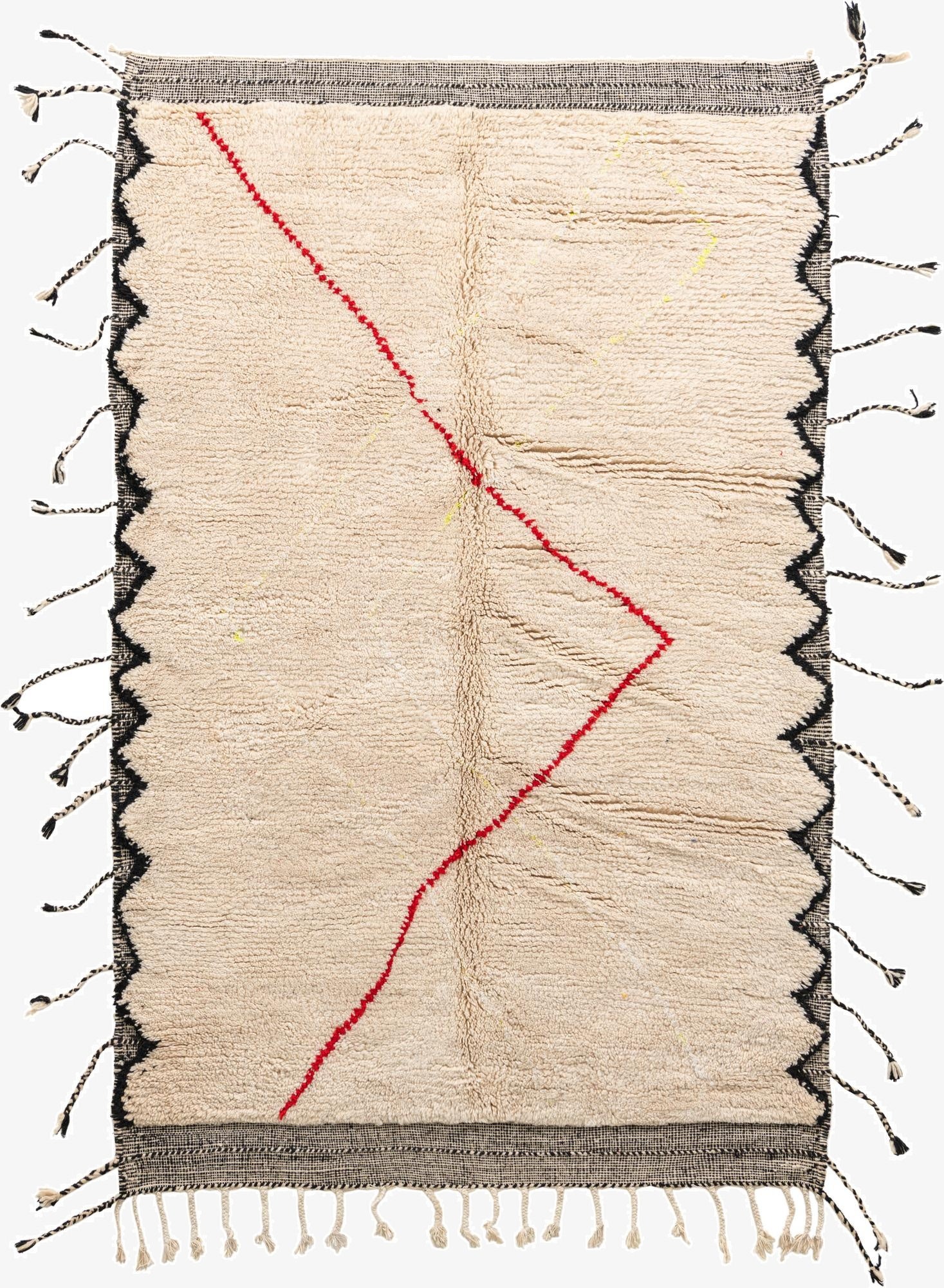 5' 3 x 8'  Hand Knotted Moroccan Wool Rug