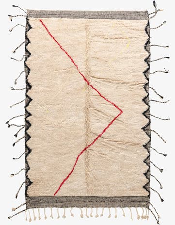 5' 3 x 8' Hand Knotted Moroccan Wool Rug