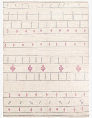 9' 2 x 12' 6 Hand Knotted Moroccan Wool Rug