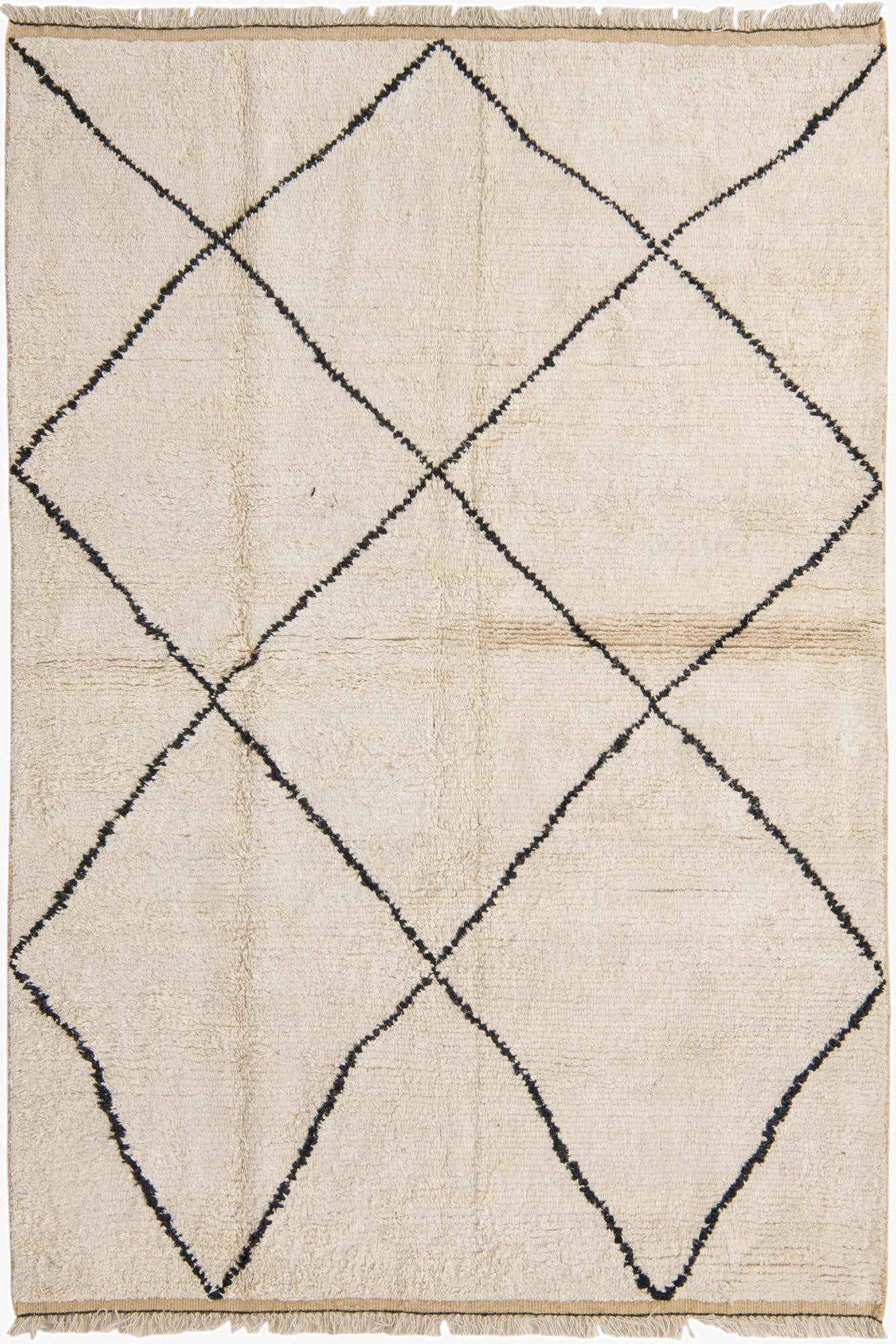 5' 2 x 7' 5  Hand Knotted Moroccan Wool Rug