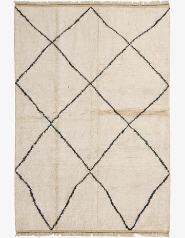5' 2 x 7' 5 Hand Knotted Moroccan Wool Rug