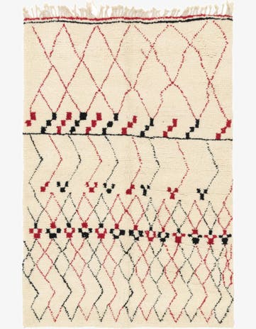 5' 2 x 7' 4 Hand Knotted Moroccan Wool Rug