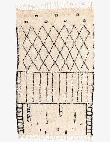 5' x 8' Hand Knotted Moroccan Wool Rug